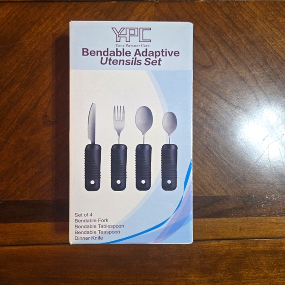 YPC Bendable Adaptive Utensils Set NTW Great for elderly or handicapped Eating - Picture 1 of 3